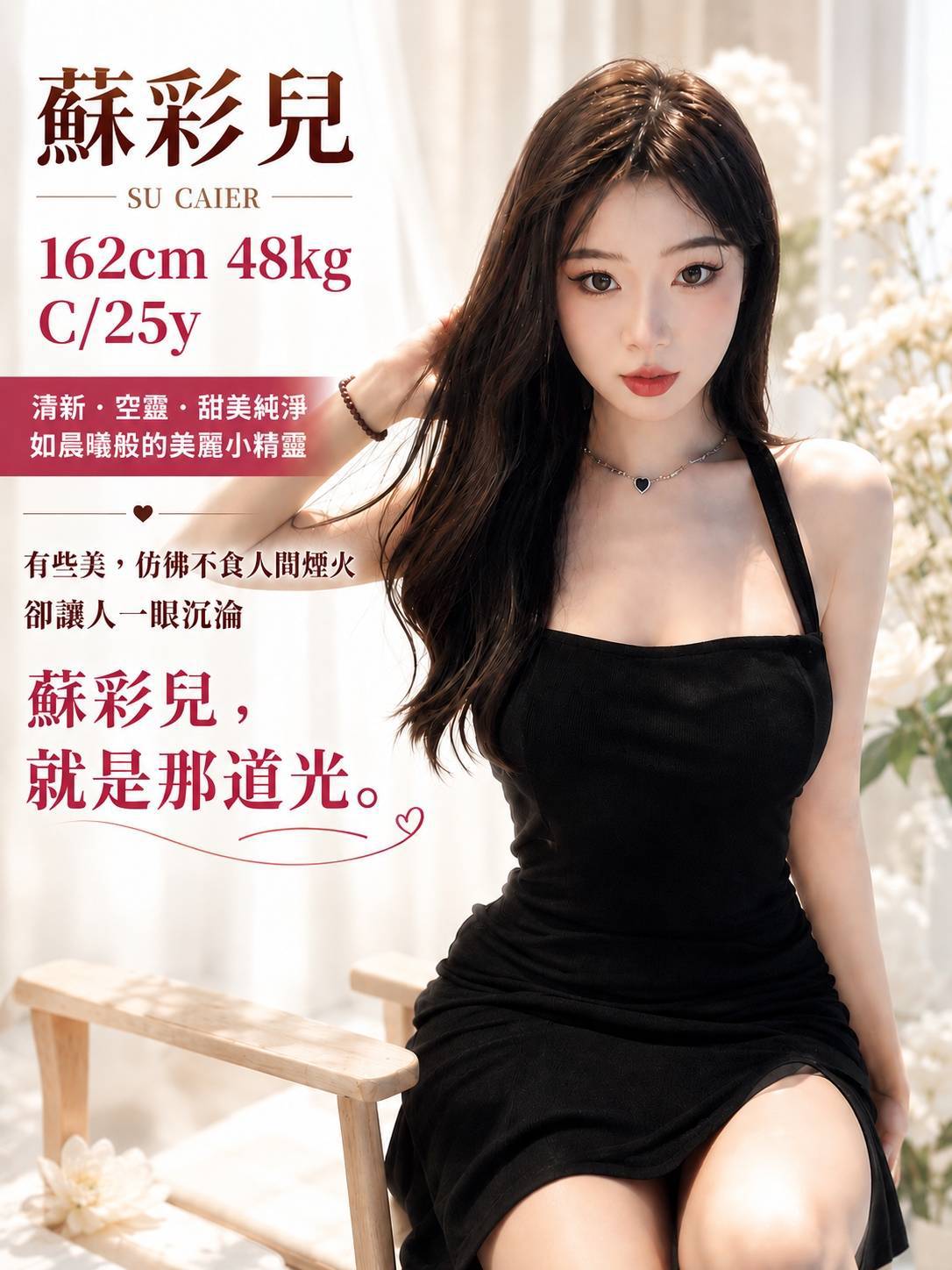  地區:高雄一夜情  暱稱:蘇彩兒   | 年齡:25  身高:162   | 罩杯:C  